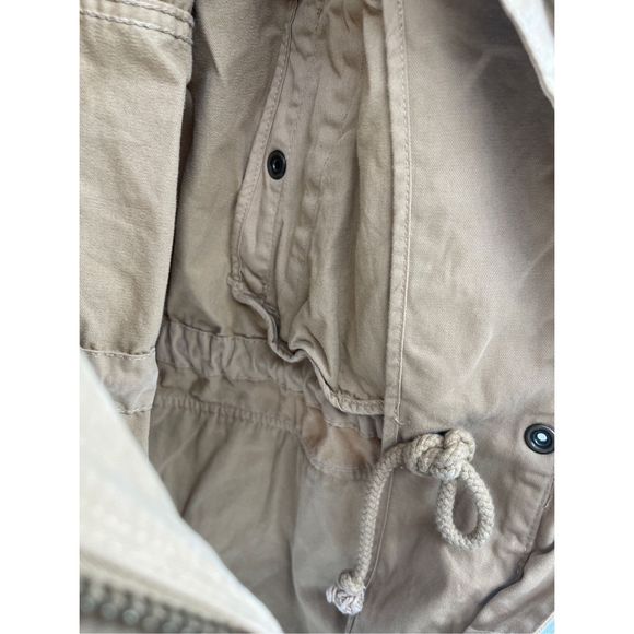 Madewell Prospect Jacket Women Medium Tan Khaki Field Military Yellowstone Cinch - Picture 11 of 13
